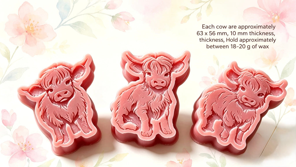 Highland Cow Wax Melts Set of 3 | Novelty Animal Gift | Narla's Fable & Fur