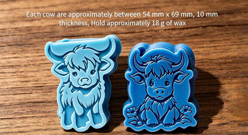 Highland Cow Wax Melts Set of 2 | Novelty Animal Gift | Narla's Fable & Fur