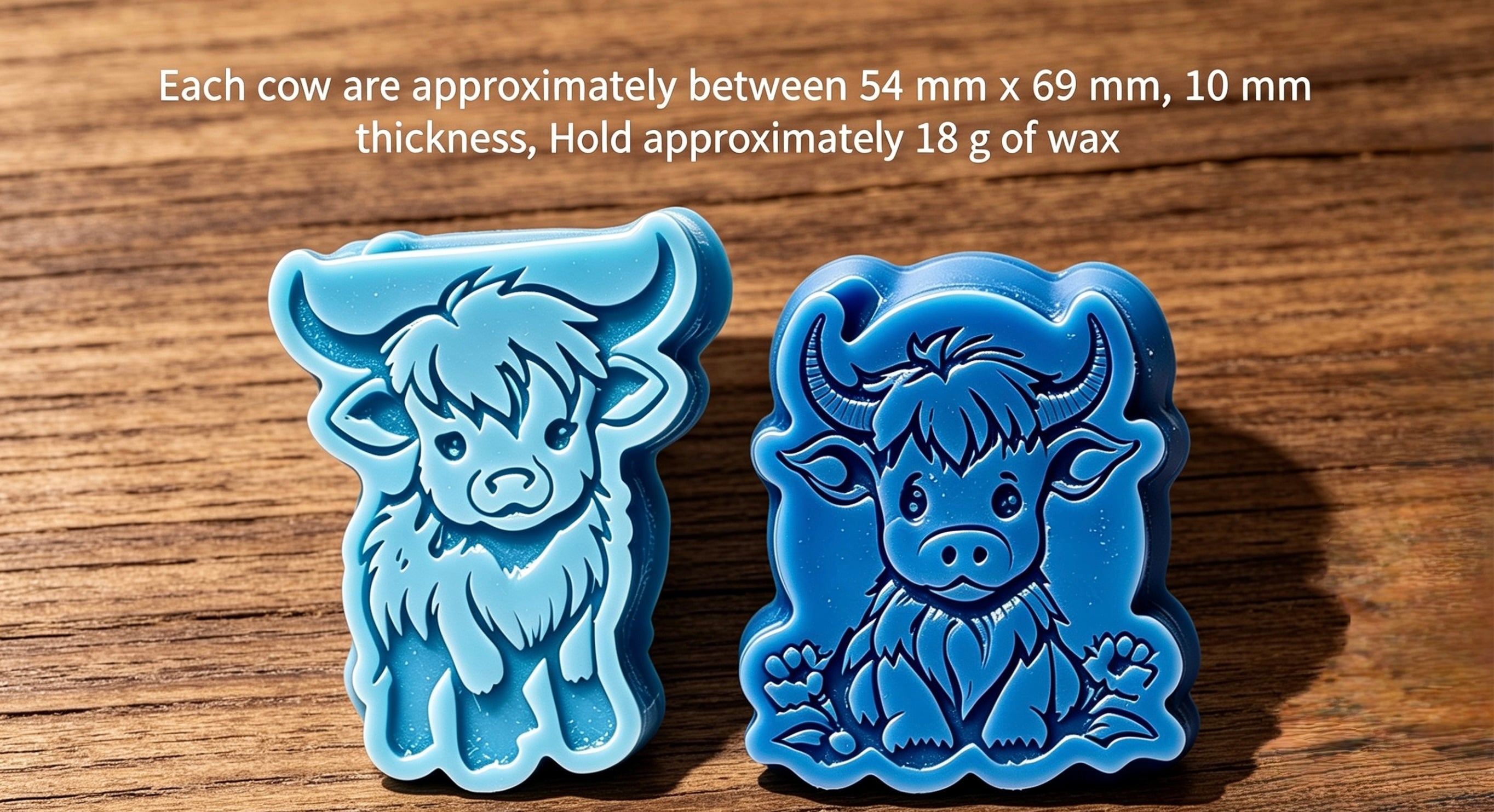 Highland Cow Wax Melts Set of 2 | Novelty Animal Gift | Narla's Fable & Fur