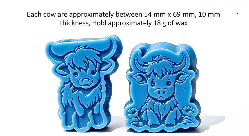 Highland Cow Wax Melts Set of 2 | Novelty Animal Gift | Narla's Fable & Fur