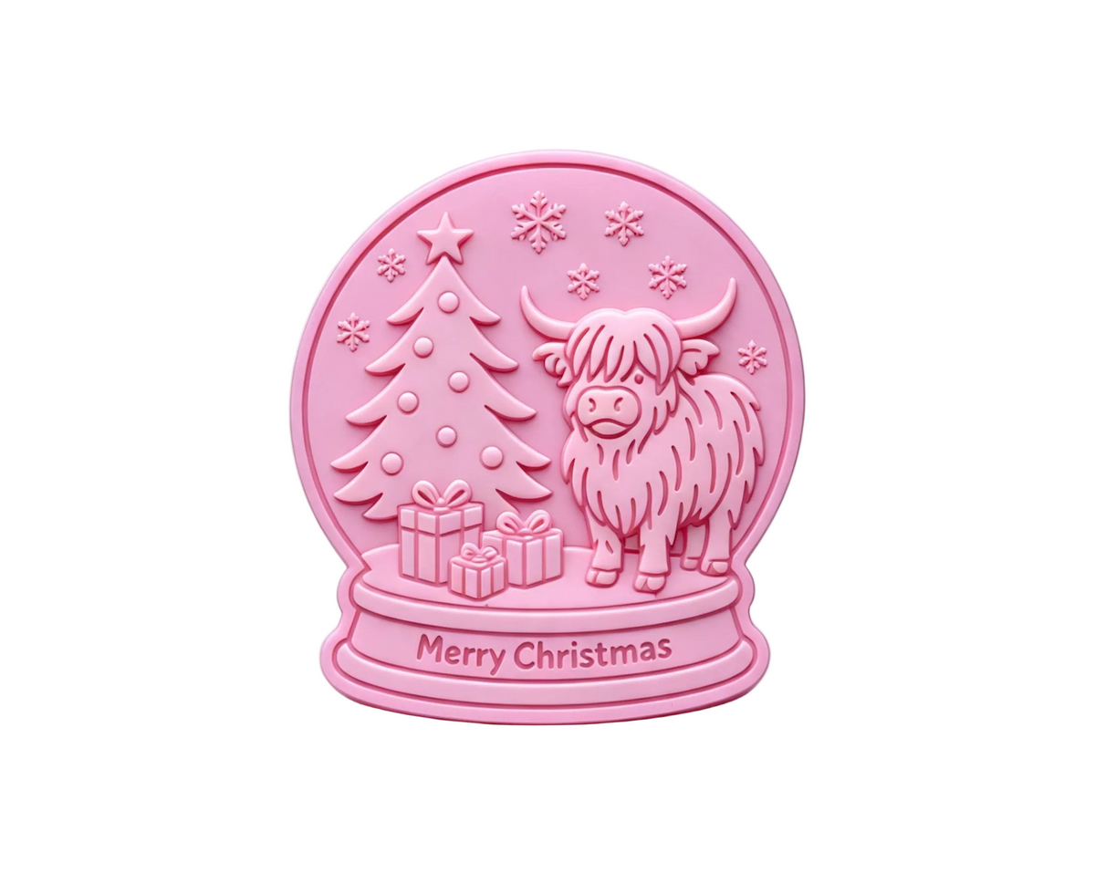 Merry Christmas Highland Coo Snowglobe wax melt