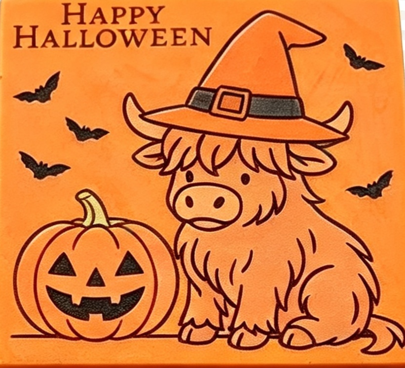 Halloween Highland Coo Wax Melt Slab