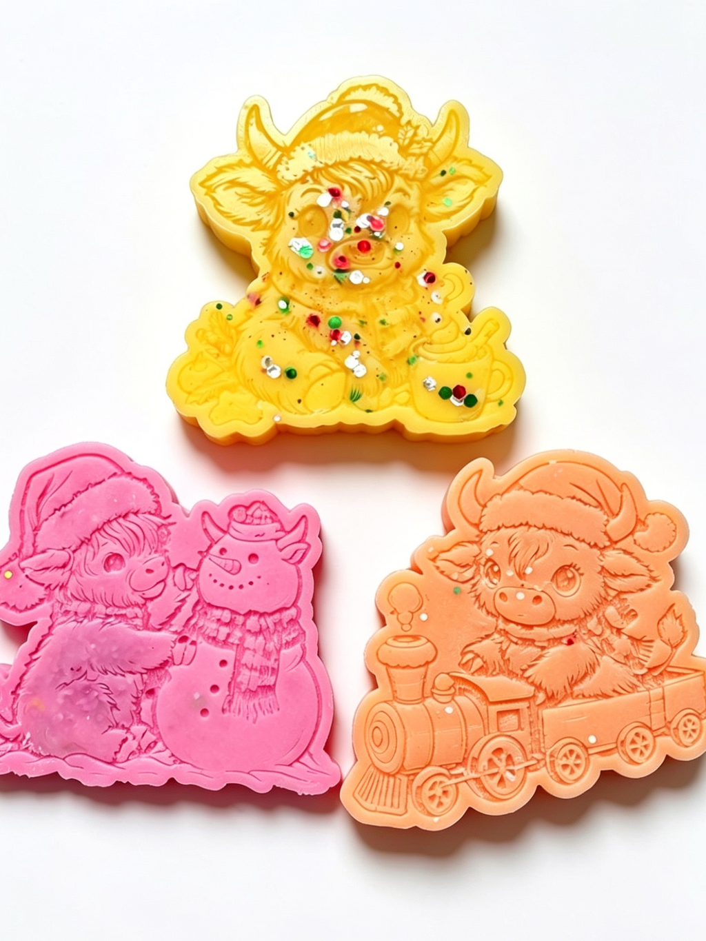 Christmas Highland Cow Wax Melts | Festive Animal Gift | Narla's Fable & Fur