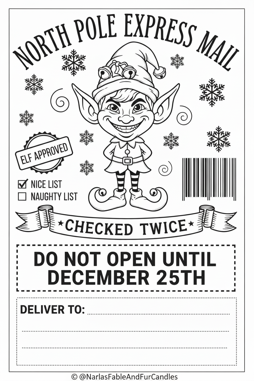 Unique Elf Parcel Labels | x20 | Novelty Festive Gift Tags