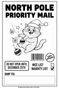 Limited Edition Christmas Cat & Dog Gift Labels | North Pole Mail & Special Delivery | Choose Design