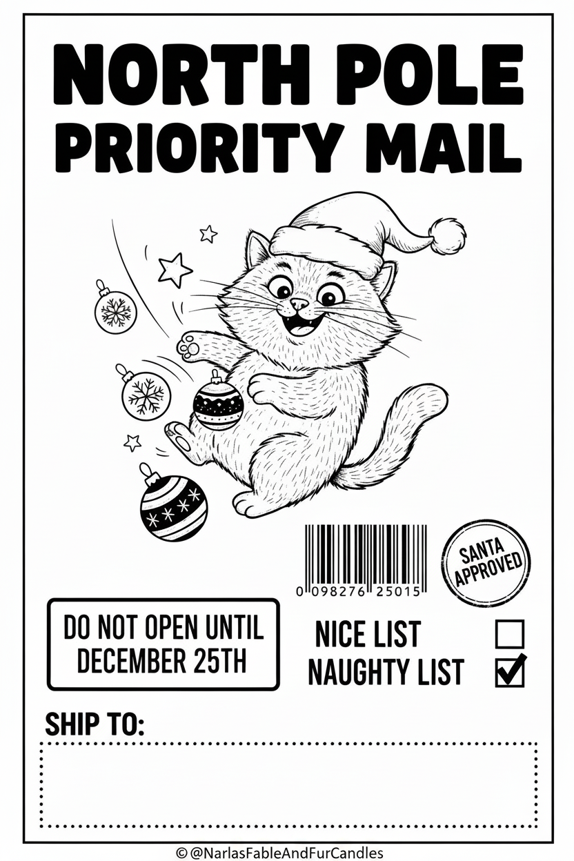 Limited Edition Christmas Cat & Dog Gift Labels | North Pole Mail & Special Delivery | Choose Design