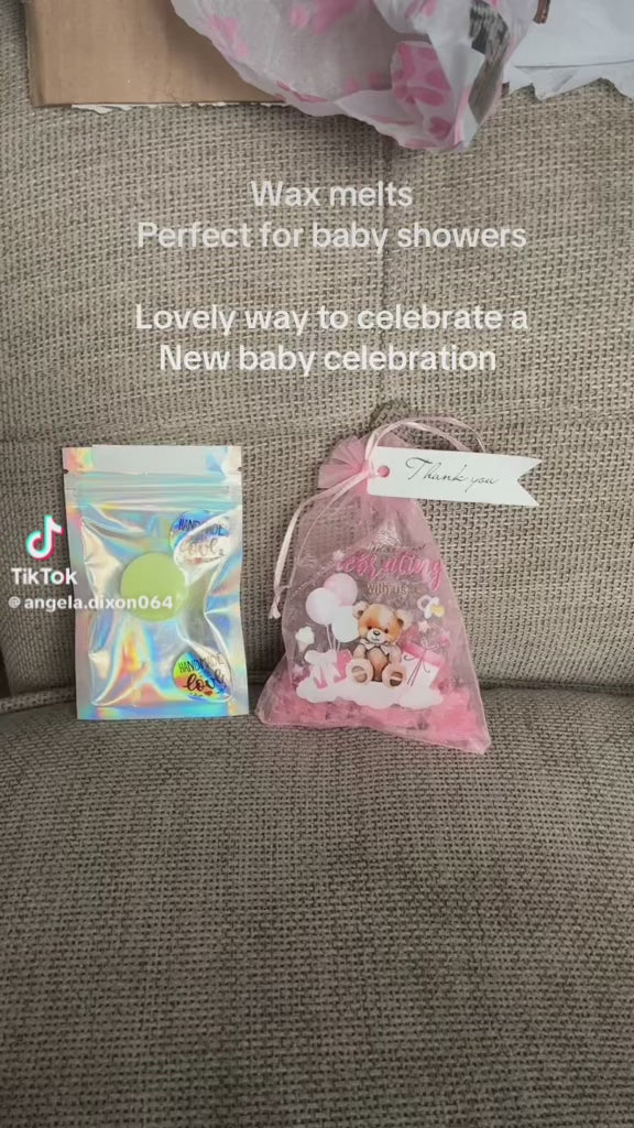 Baby Favours Wax Melt | Organza Bag Gift Favour | Narla's Fable & Fur